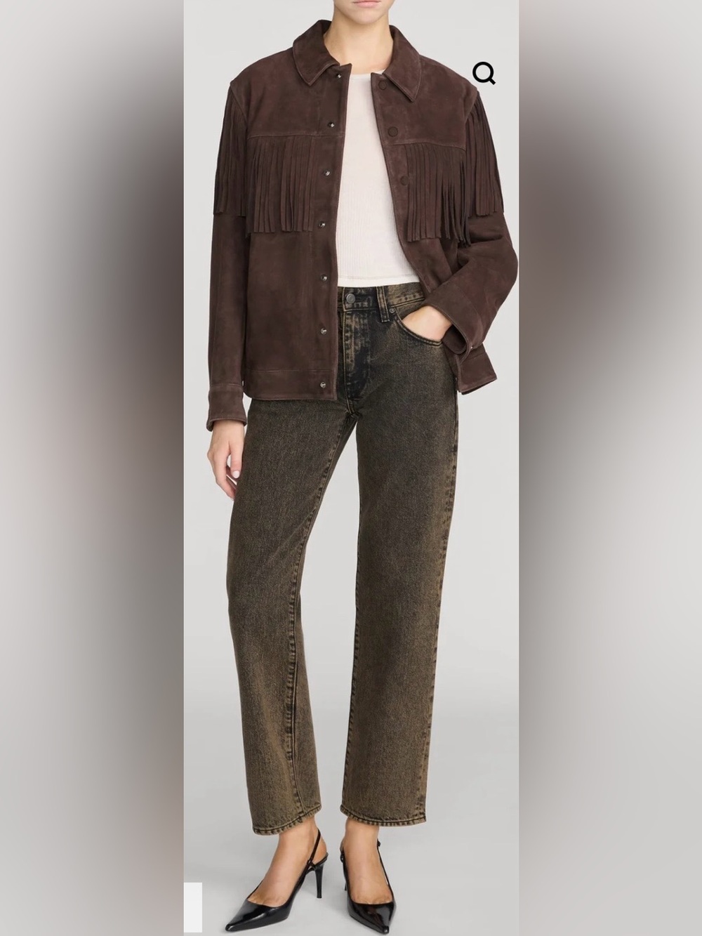 Frame Denim Women's Straight-Leg Jeans in Dark Brown